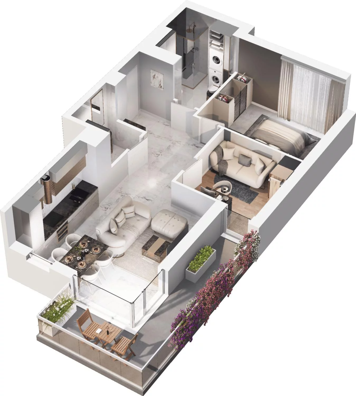3 pokoje, apartament 56,82 m², piętro 1, oferta nr C4.4, Sol Marina, Wiślinka, ul. Łąkowa