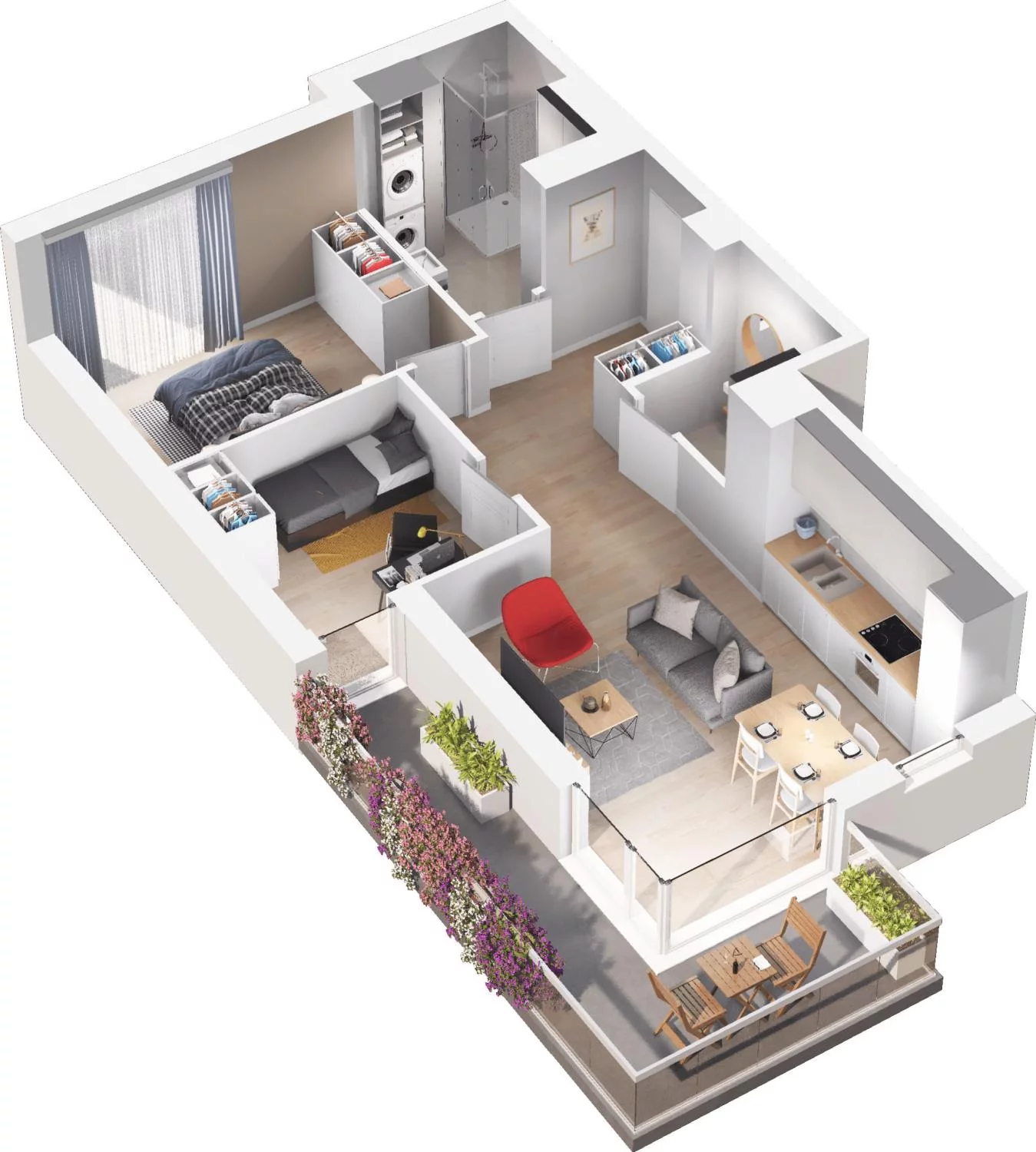 3 pokoje, apartament 56,38 m², piętro 1, oferta nr C7.4, Sol Marina, Wiślinka, ul. Łąkowa