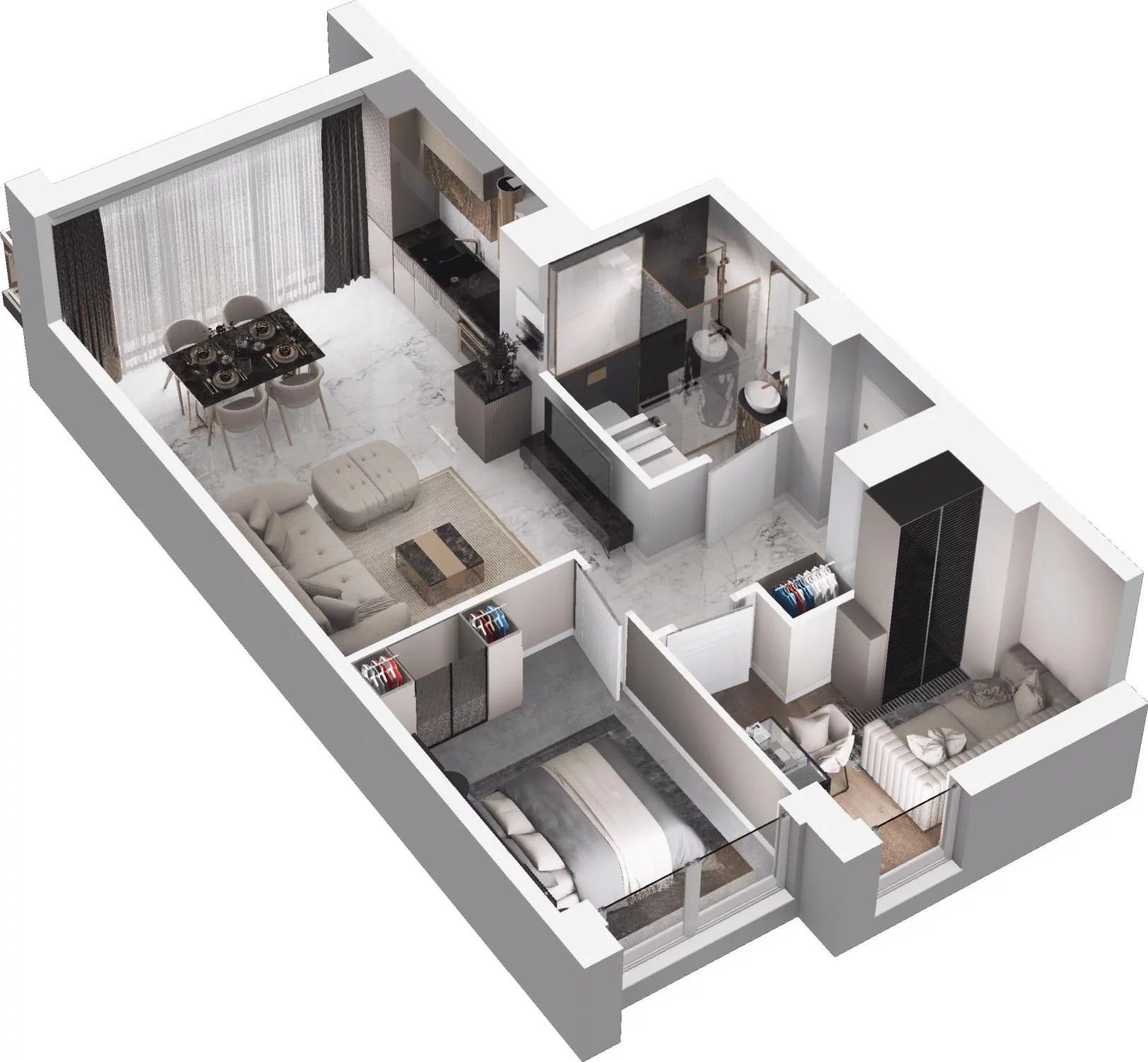 3 pokoje, apartament 51,19 m², piętro 1, oferta nr C8.5, Sol Marina, Wiślinka, ul. Łąkowa