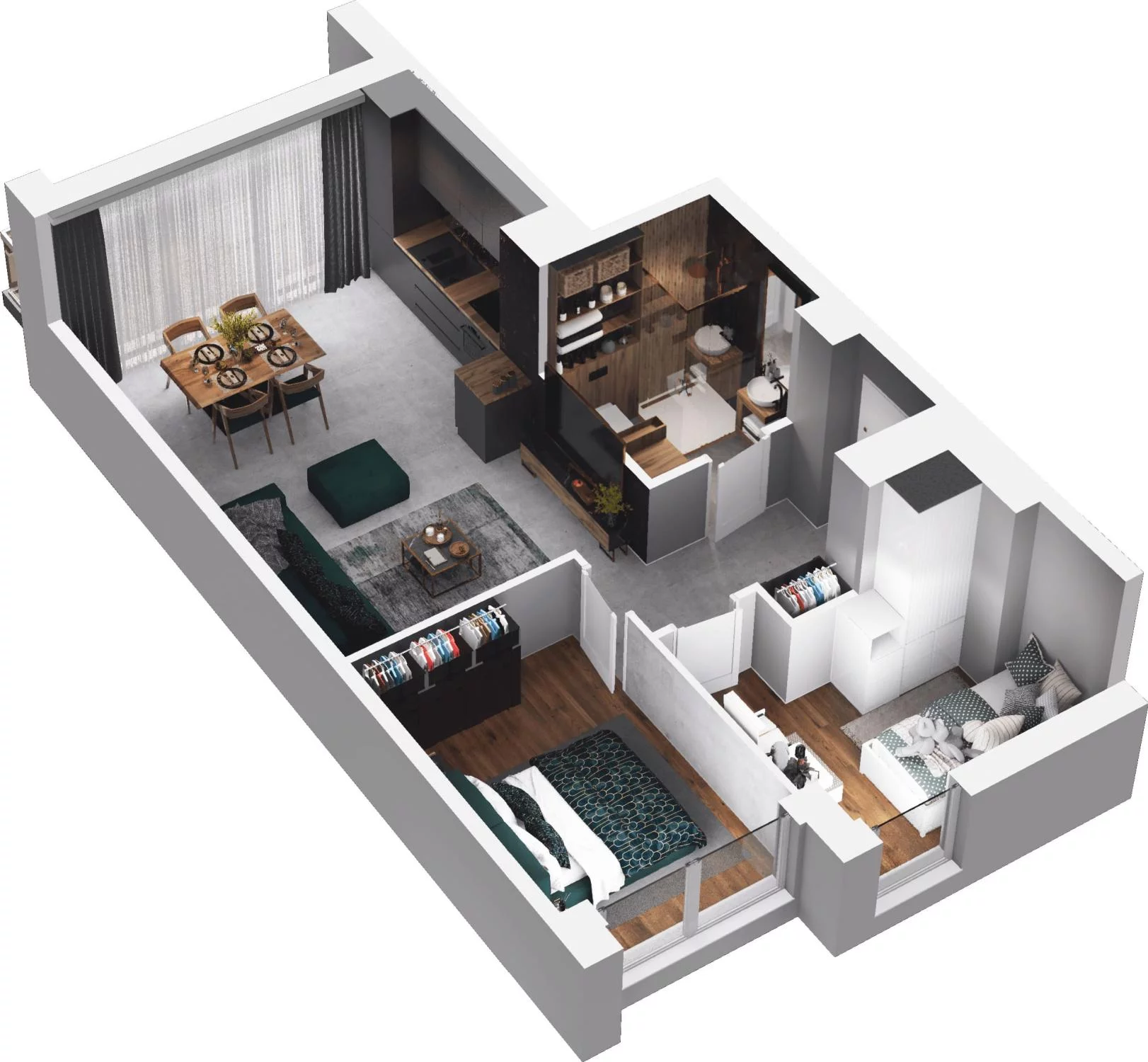 3 pokoje, apartament 51,19 m², piętro 1, oferta nr C8.5, Sol Marina, Wiślinka, ul. Łąkowa