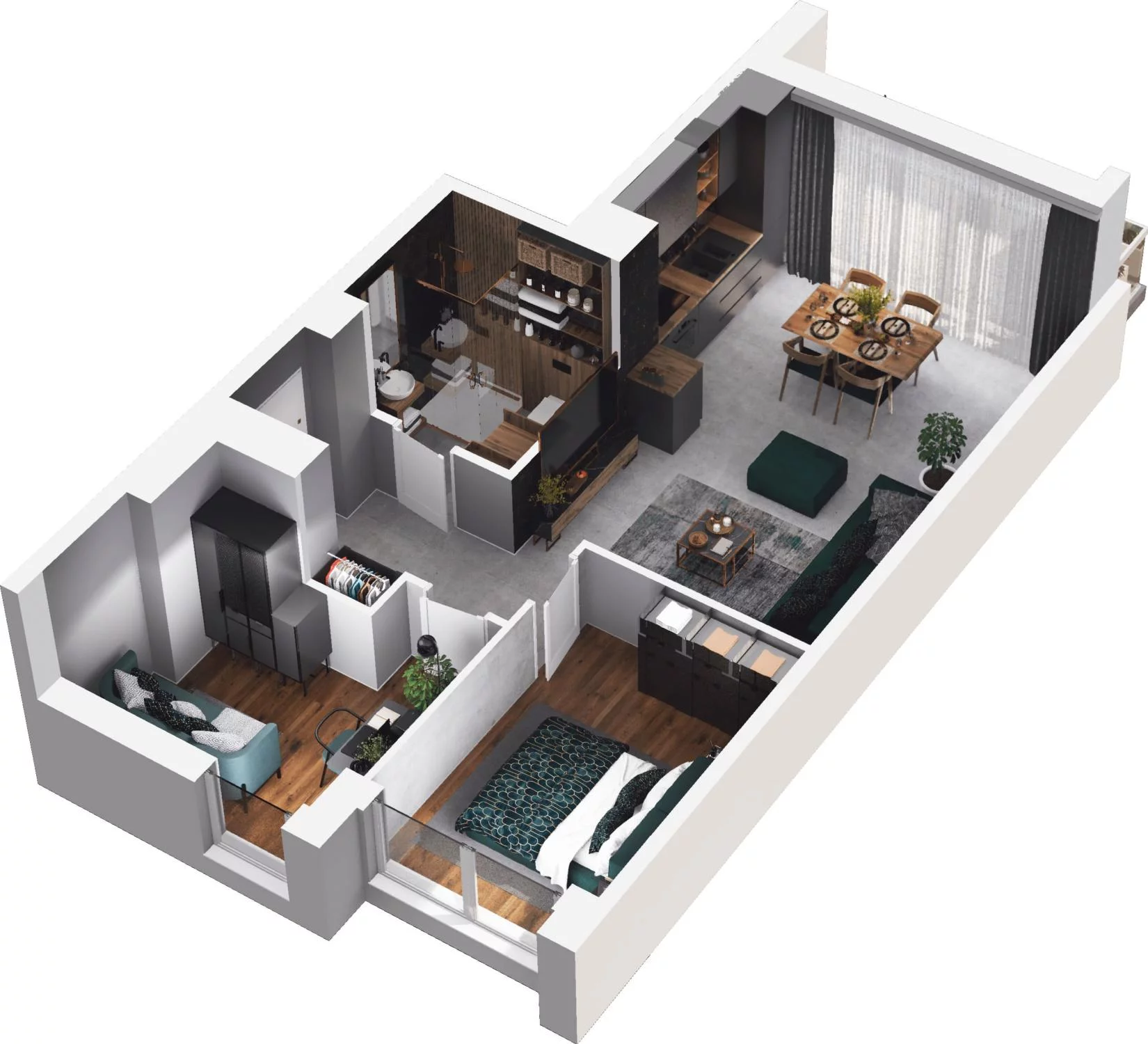 3 pokoje, apartament 51,15 m², piętro 1, oferta nr C9.5, Sol Marina, Wiślinka, ul. Łąkowa
