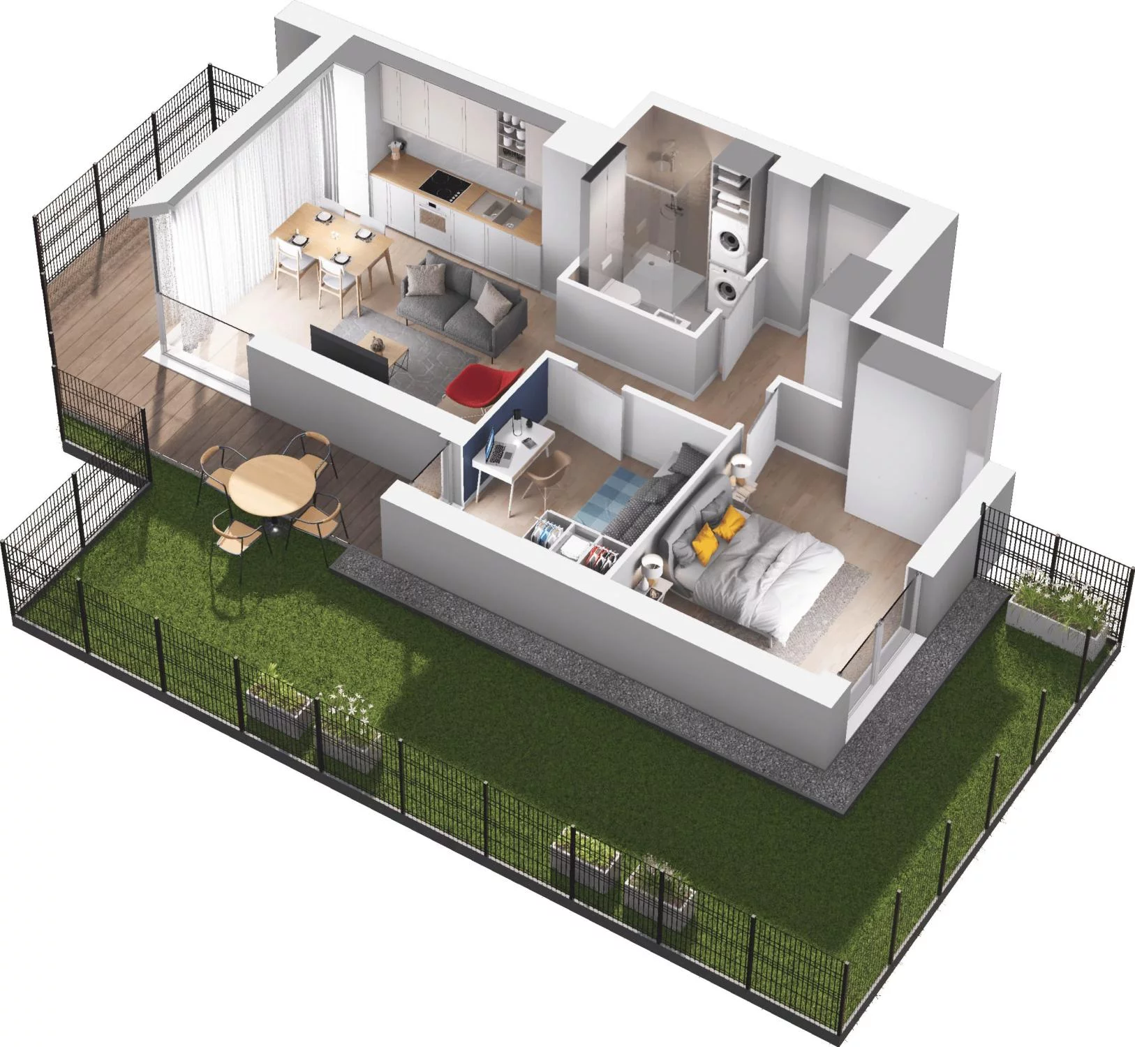 3 pokoje, apartament 50,90 m², parter, oferta nr C10.1, Sol Marina, Wiślinka, ul. Łąkowa