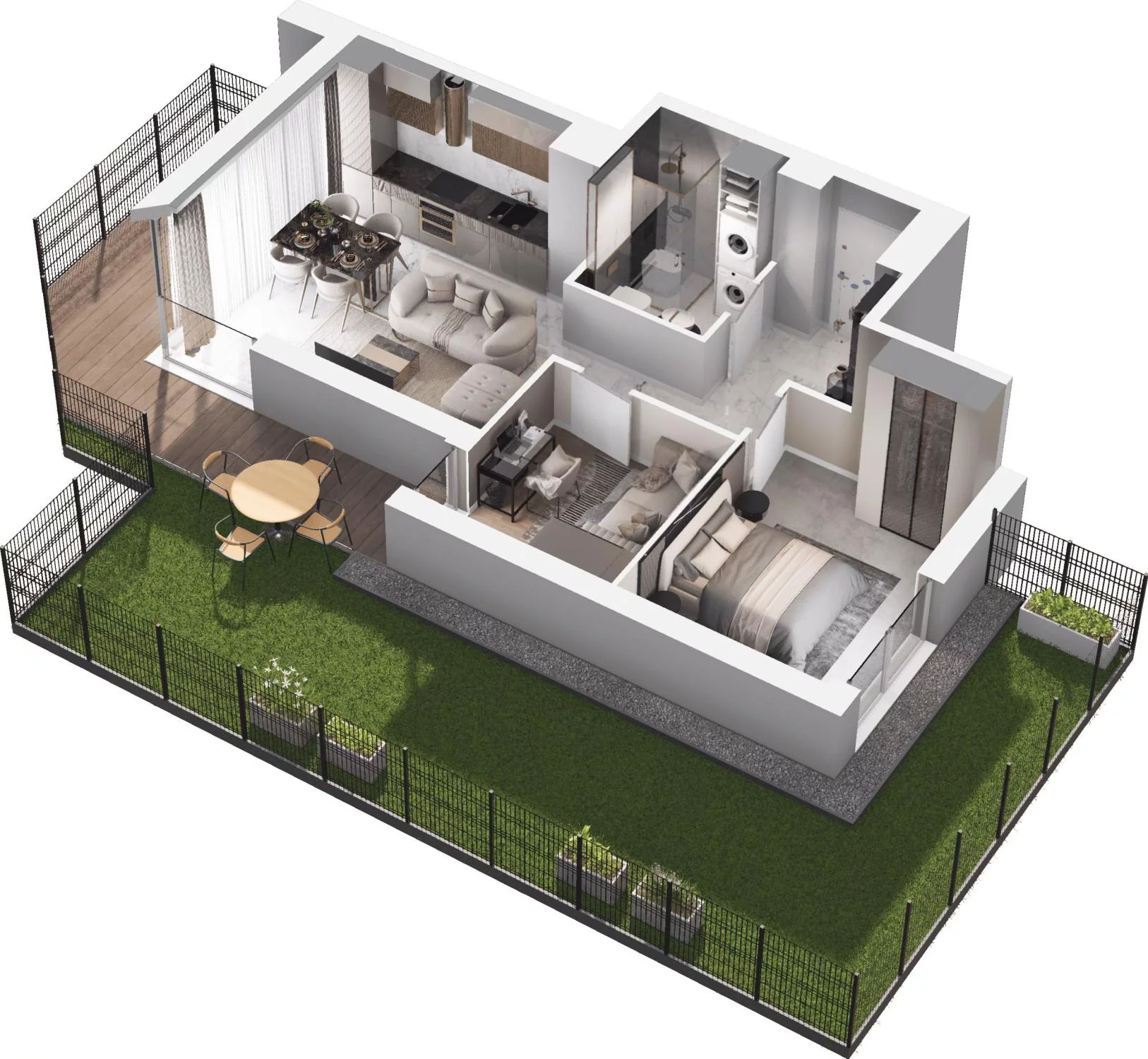 3 pokoje, apartament 50,90 m², parter, oferta nr C10.1, Sol Marina, Wiślinka, ul. Łąkowa