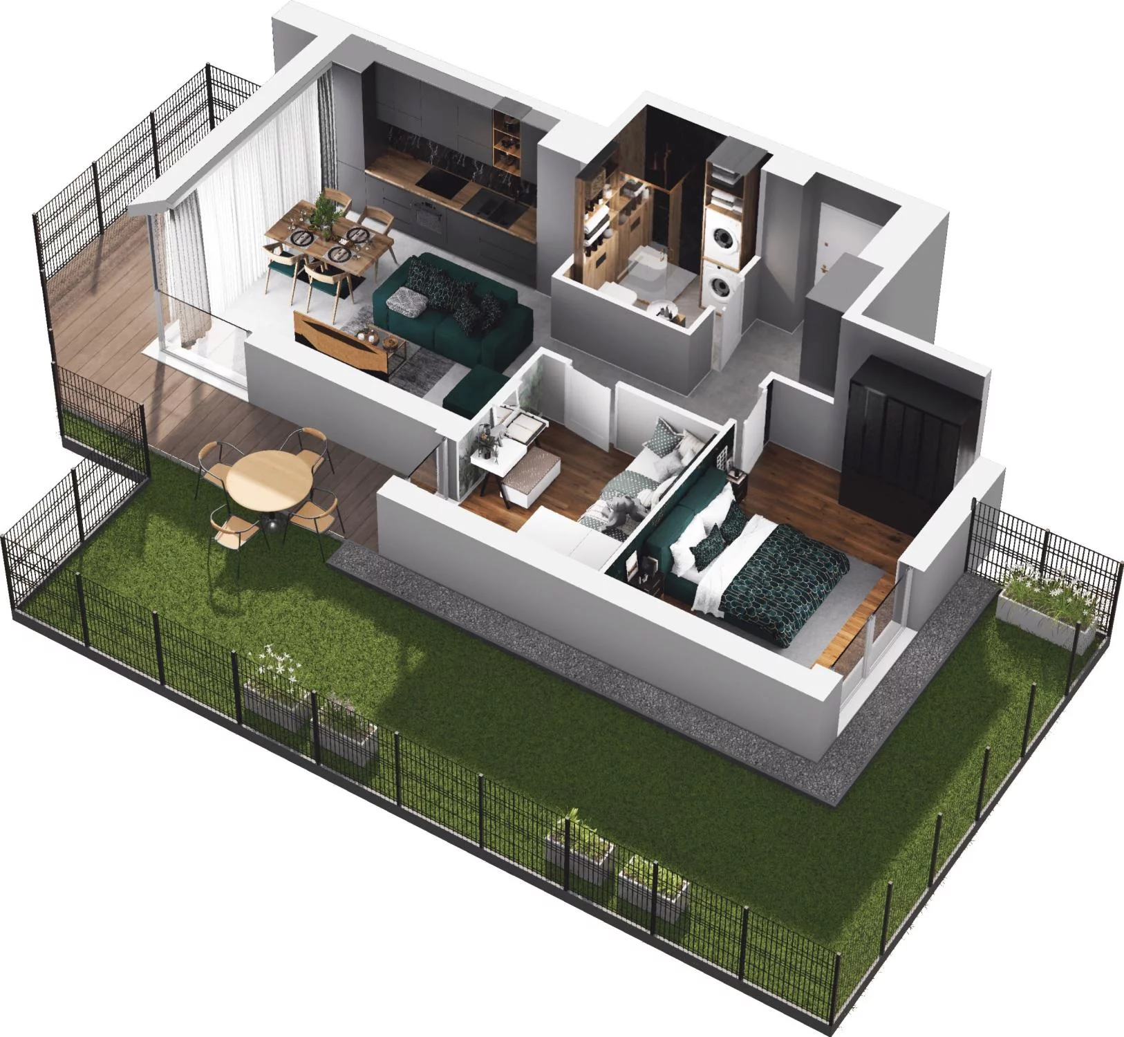 3 pokoje, apartament 50,90 m², parter, oferta nr C10.1, Sol Marina, Wiślinka, ul. Łąkowa
