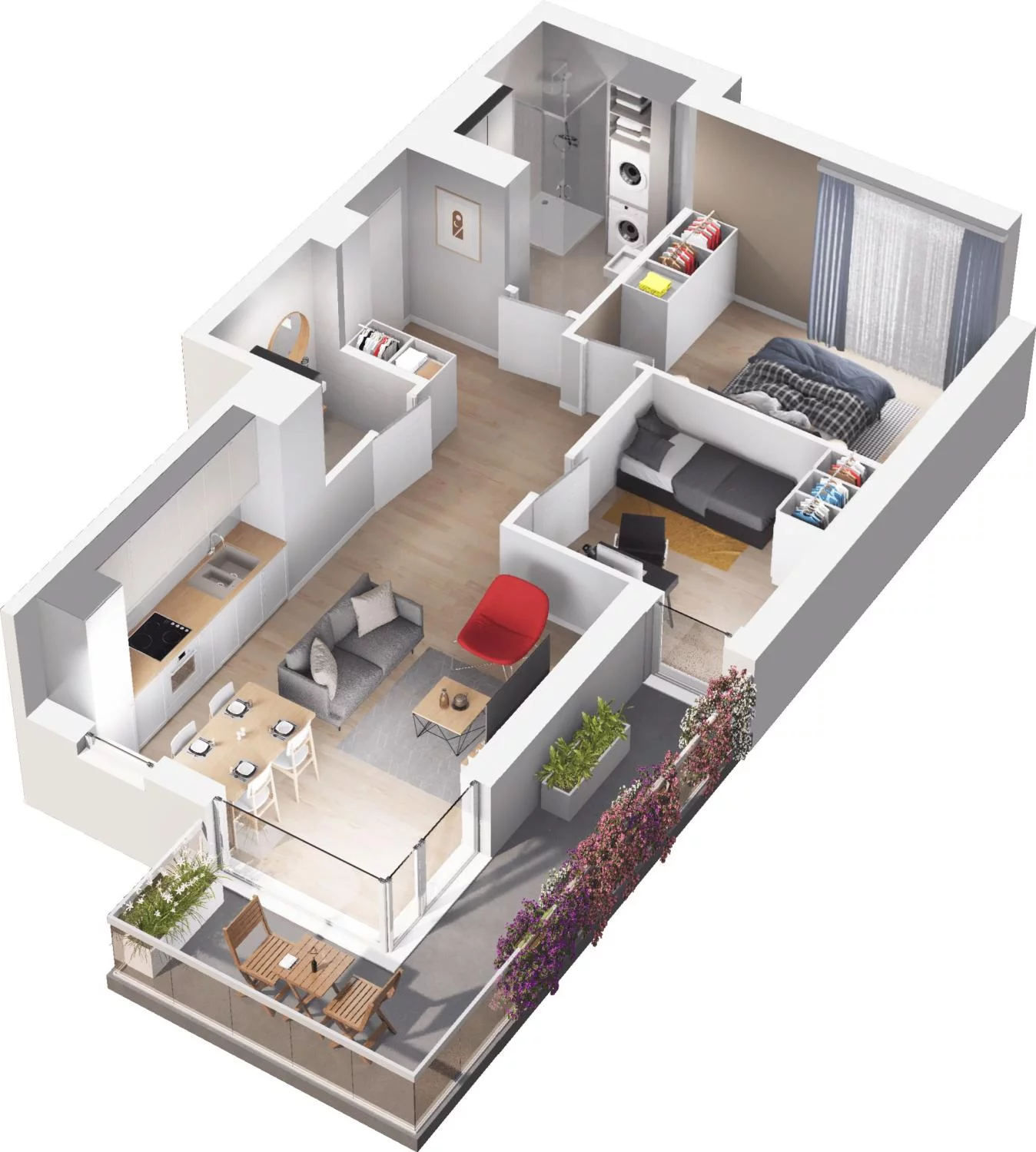 3 pokoje, apartament 55,40 m², piętro 2, oferta nr C10.7, Sol Marina, Wiślinka, ul. Łąkowa