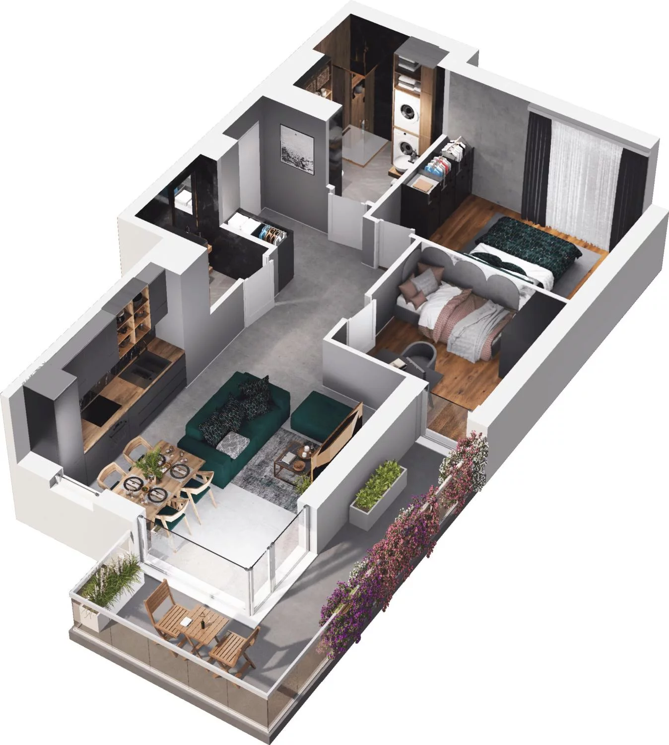 3 pokoje, apartament 55,40 m², piętro 2, oferta nr C10.7, Sol Marina, Wiślinka, ul. Łąkowa