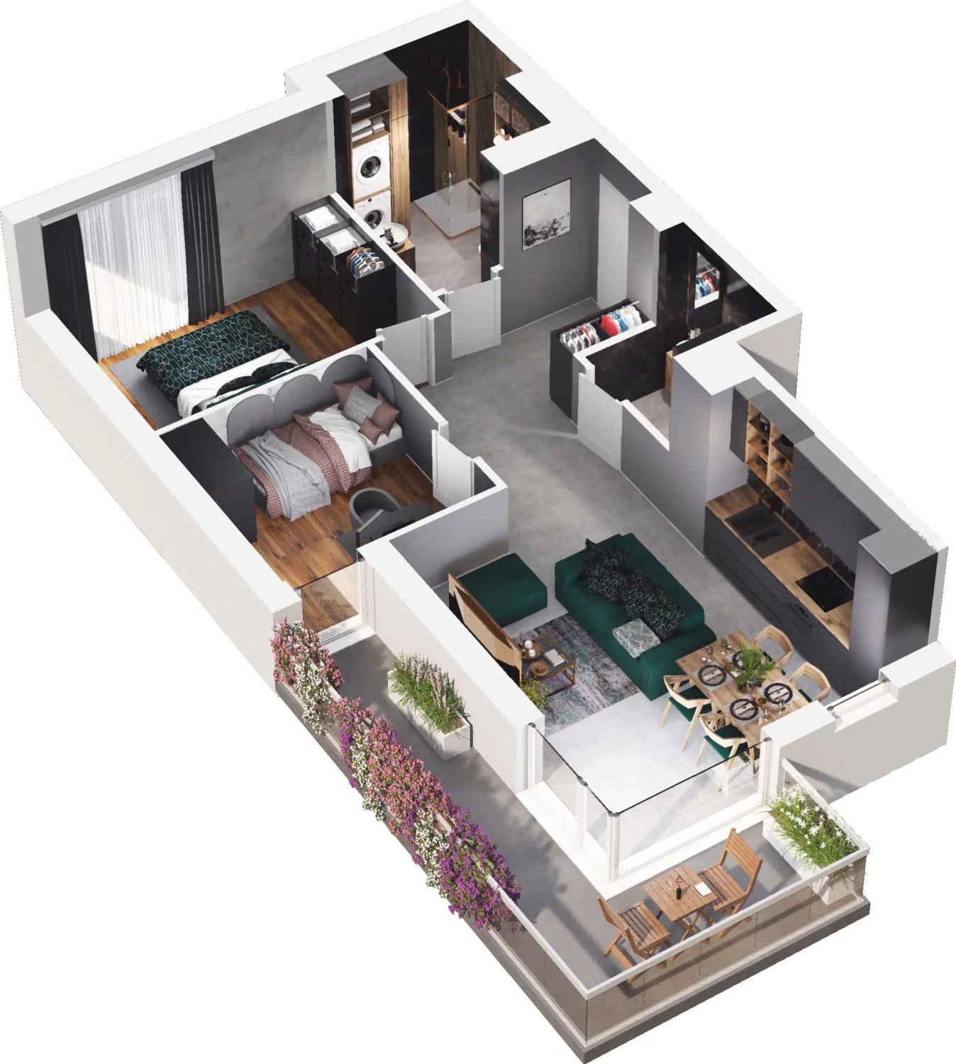 3 pokoje, apartament 55,94 m², piętro 1, oferta nr C11.4, Sol Marina, Wiślinka, ul. Łąkowa
