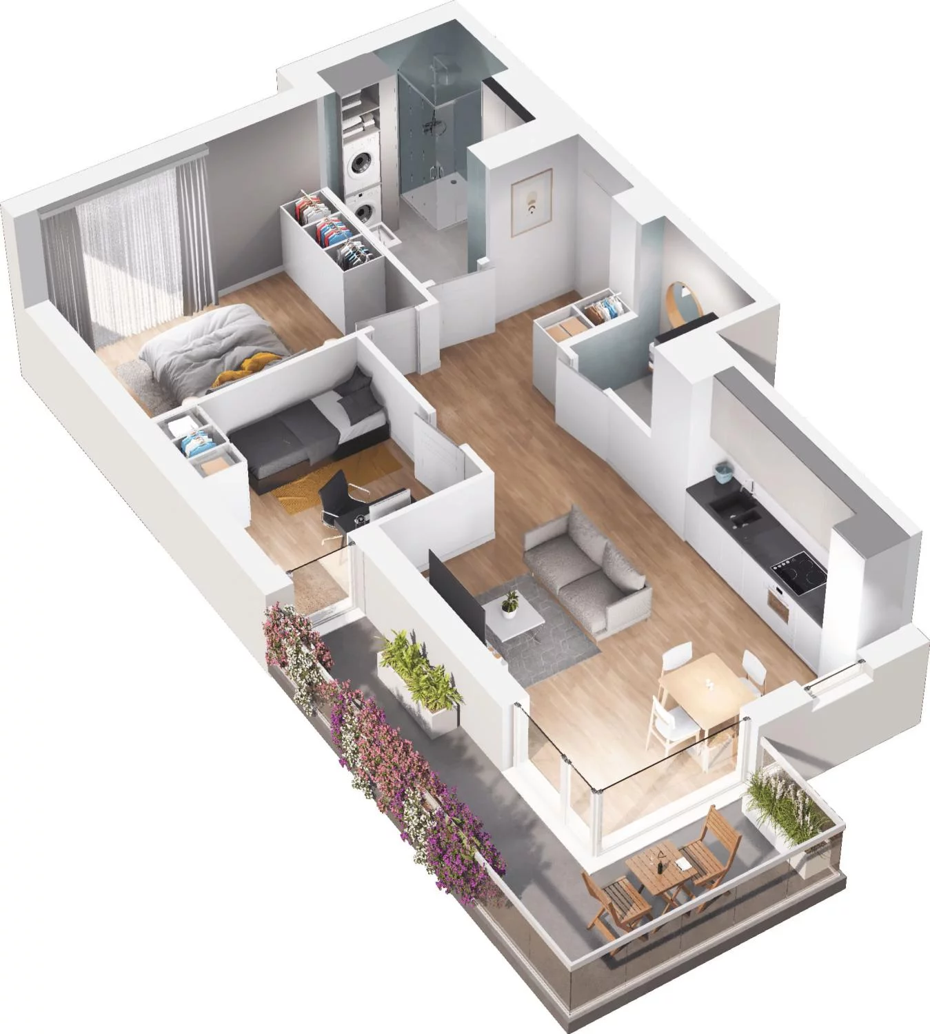 3 pokoje, apartament 55,56 m², piętro 2, oferta nr C14.7, Sol Marina, Wiślinka, ul. Łąkowa