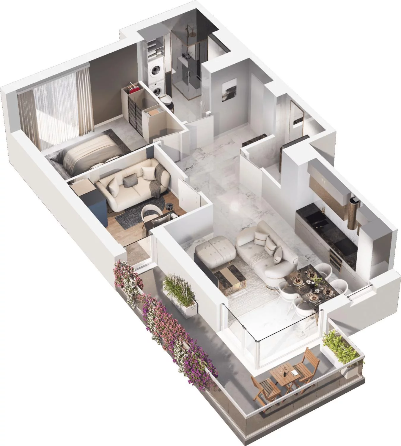 3 pokoje, apartament 55,96 m², piętro 1, oferta nr C15.4, Sol Marina, Wiślinka, ul. Łąkowa