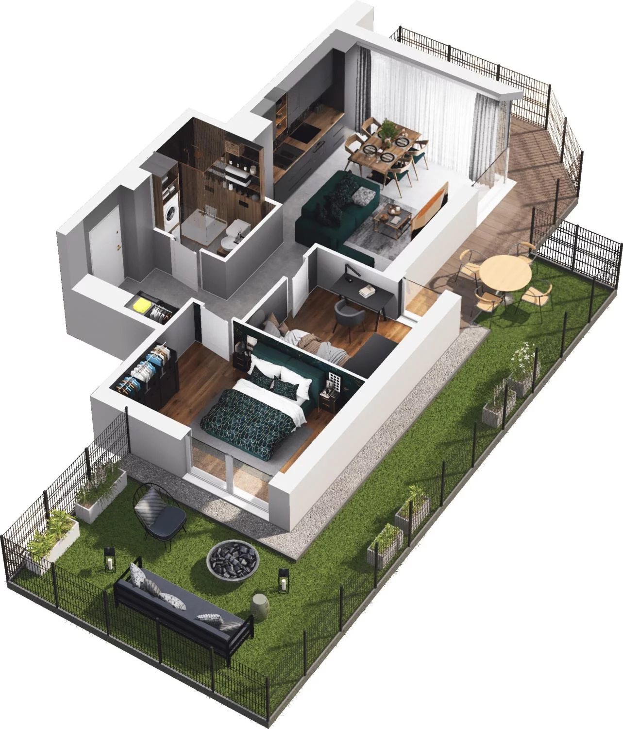 3 pokoje, apartament 50,64 m², parter, oferta nr C11.1, Sol Marina, Wiślinka, ul. Łąkowa