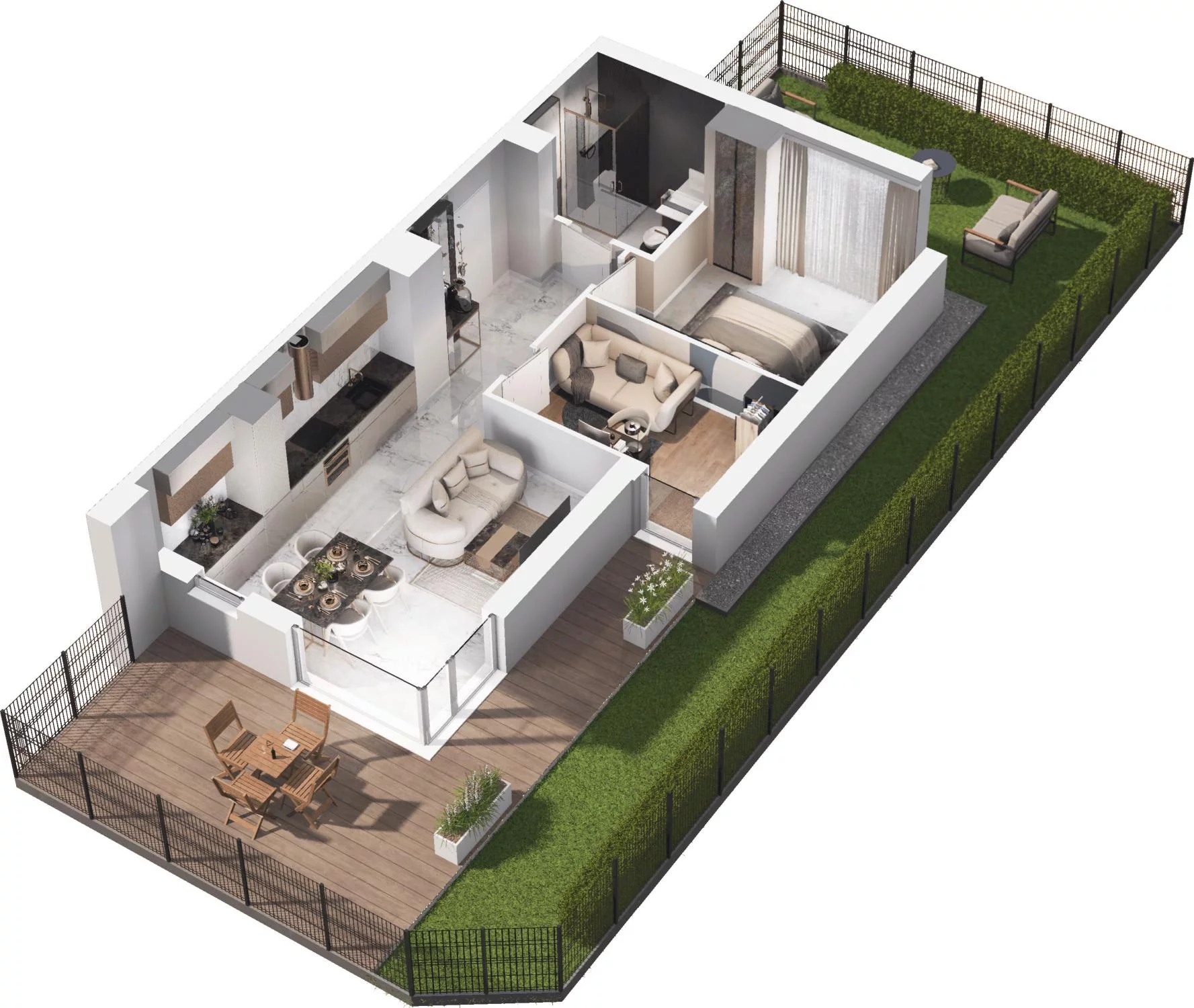 3 pokoje, apartament 49,90 m², parter, oferta nr C14.3, Sol Marina, Wiślinka, ul. Łąkowa