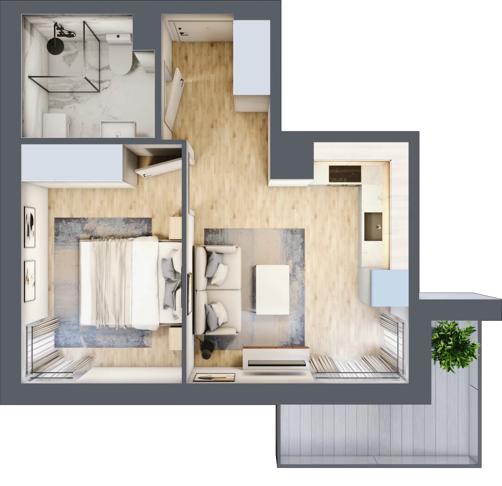 2 pokoje, apartament 31,71 m², piętro 2, oferta nr C8.12, Sol Marina, Wiślinka, ul. Łąkowa