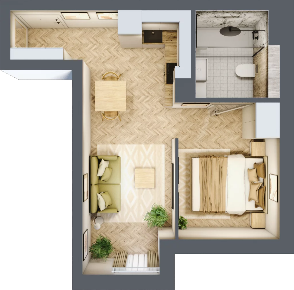 1 pokój, apartament 28,13 m², piętro 2, oferta nr 11.20, Trimare, Sztutowo, ul. Mierzeja Park