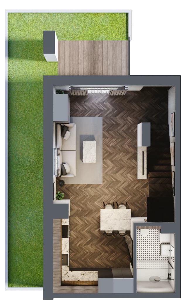 2 pokoje, apartament 69,28 m², parter, oferta nr 5.15, Pino Resort, Gdańsk, Wyspa Sobieszewska, Sobieszewo, ul. Turystyczna 90