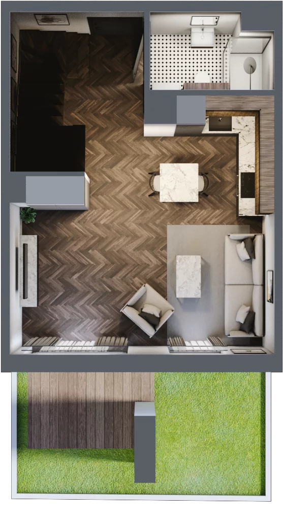 2 pokoje, apartament 60,70 m², parter, oferta nr 6.12, Pino Resort, Gdańsk, Wyspa Sobieszewska, Sobieszewo, ul. Turystyczna 90