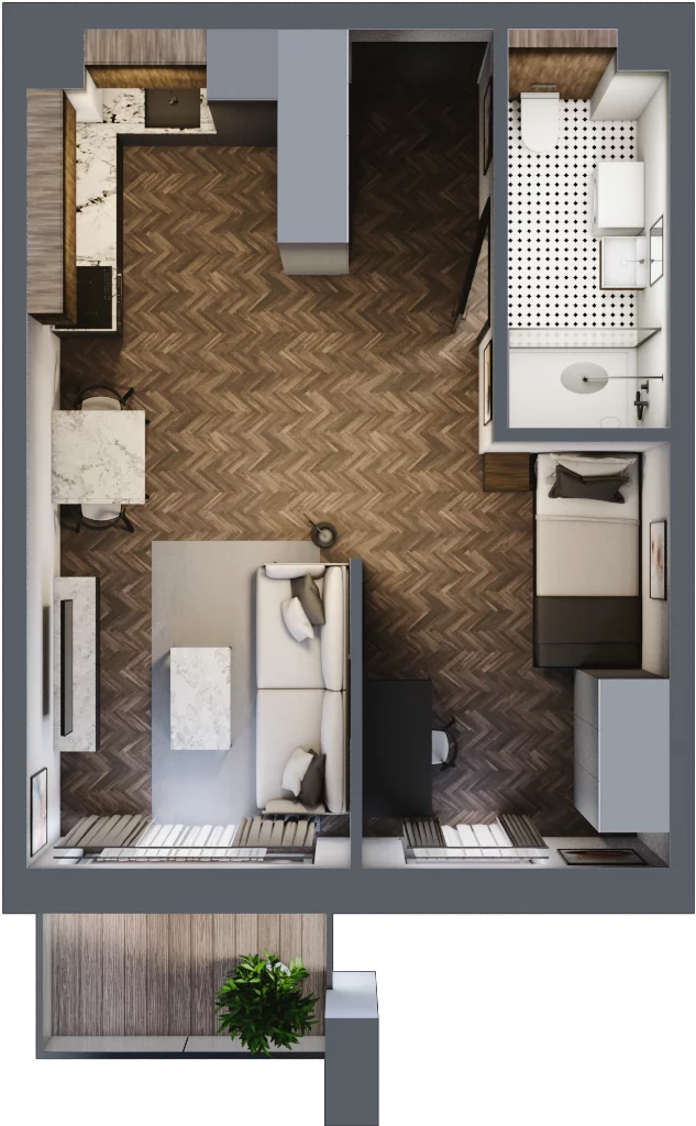 2 pokoje, apartament 37,74 m², piętro 1, oferta nr 6.32, Pino Resort, Gdańsk, Wyspa Sobieszewska, Sobieszewo, ul. Turystyczna 90