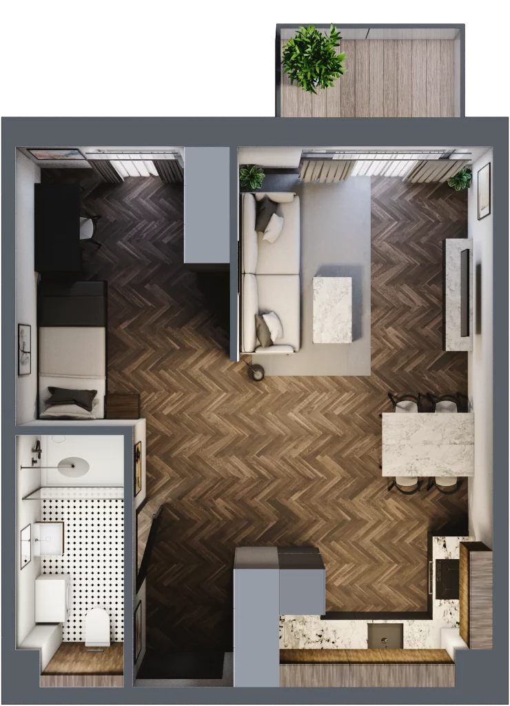 2 pokoje, apartament 43,51 m², piętro 1, oferta nr 6.40, Pino Resort, Gdańsk, Wyspa Sobieszewska, Sobieszewo, ul. Turystyczna 90