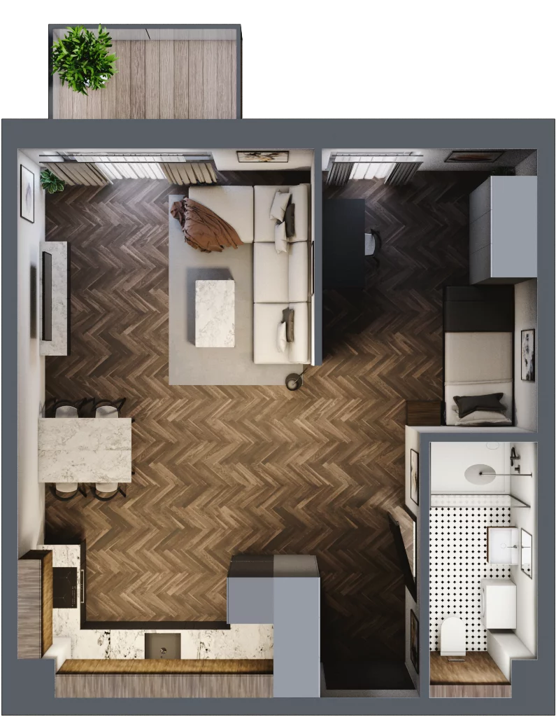 2 pokoje, apartament 46,76 m², piętro 1, oferta nr 6.41, Pino Resort, Gdańsk, Wyspa Sobieszewska, Sobieszewo, ul. Turystyczna 90