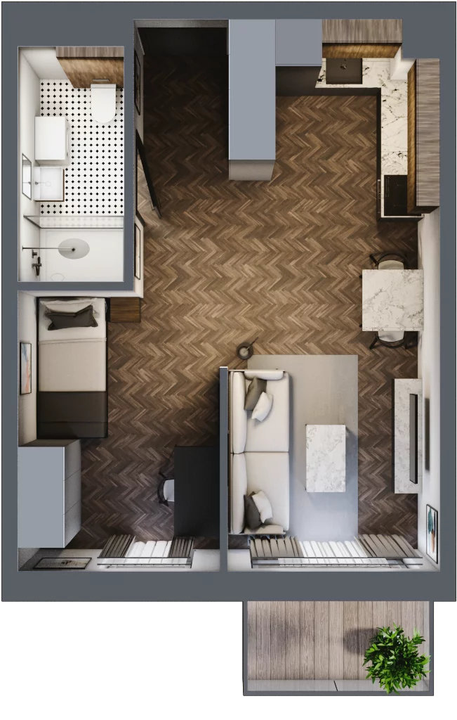 2 pokoje, apartament 37,52 m², piętro 1, oferta nr 6.33, Pino Resort, Gdańsk, Wyspa Sobieszewska, Sobieszewo, ul. Turystyczna 90