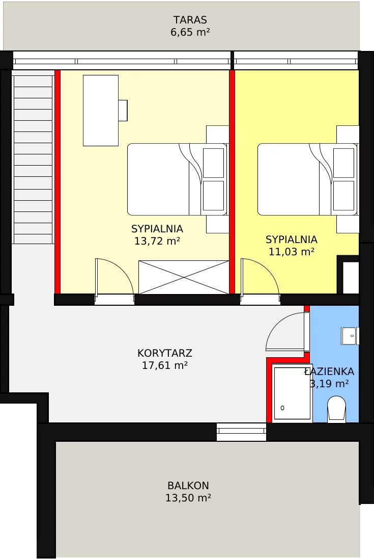 Apartament 81,27 m², piętro 5, oferta nr M18, La Esquina, Gdynia, Śródmieście, ul. 3 Maja/Batorego