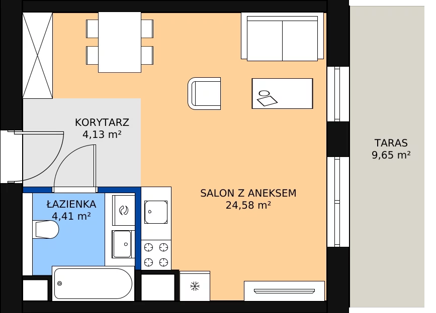 Zalety mieszkania 33.12 m², OK-53