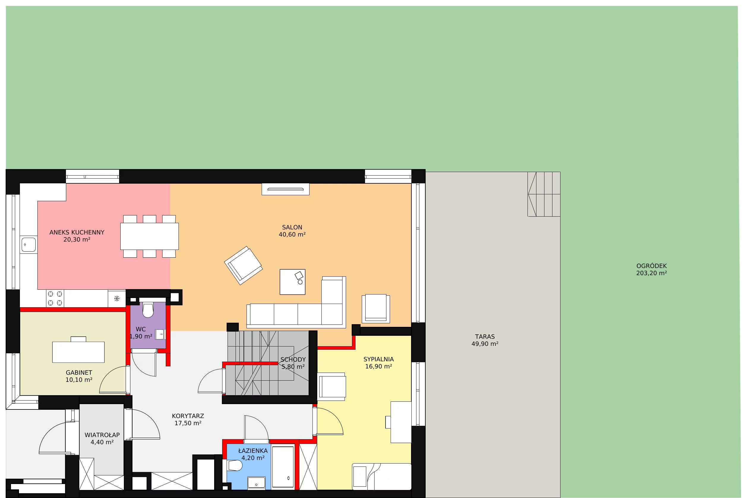 Dom i rezydencja 339,60 m², oferta nr 26.C, Gaia Park, Konstancin-Jeziorna, Konstancin, Konstancin, ul. Torowa 1