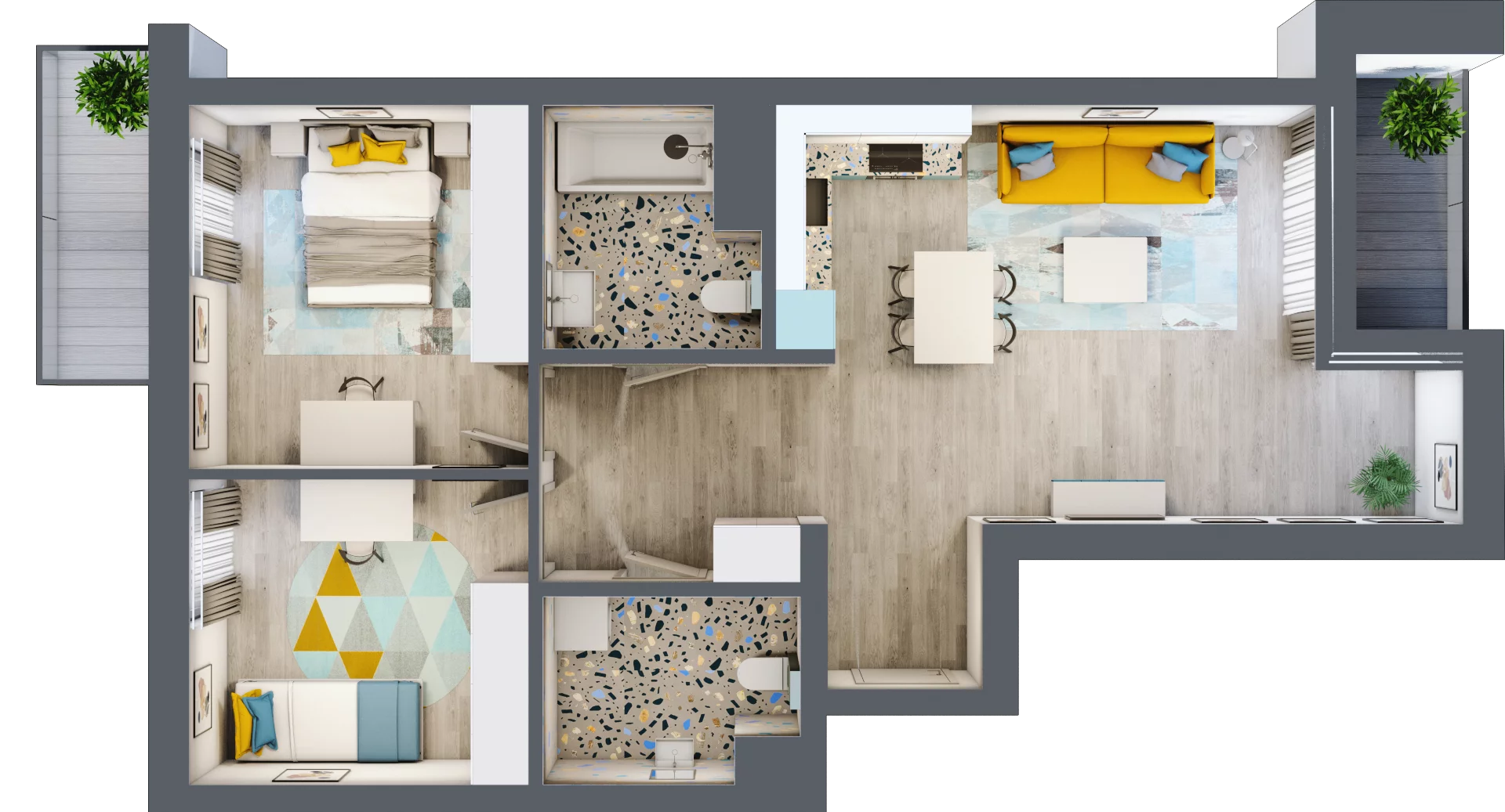 3 pokoje, mieszkanie 66,73 m², piętro 2, oferta nr B.A021, Miasto Polskich Mistrzów Olimpijskich - Paryż, Mysiadło, ul. Olimpijska