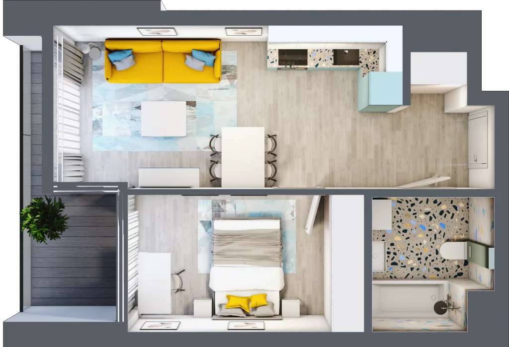 2 pokoje, mieszkanie 37,93 m², piętro 3, oferta nr B.A027, Miasto Polskich Mistrzów Olimpijskich - Paryż, Mysiadło, ul. Olimpijska