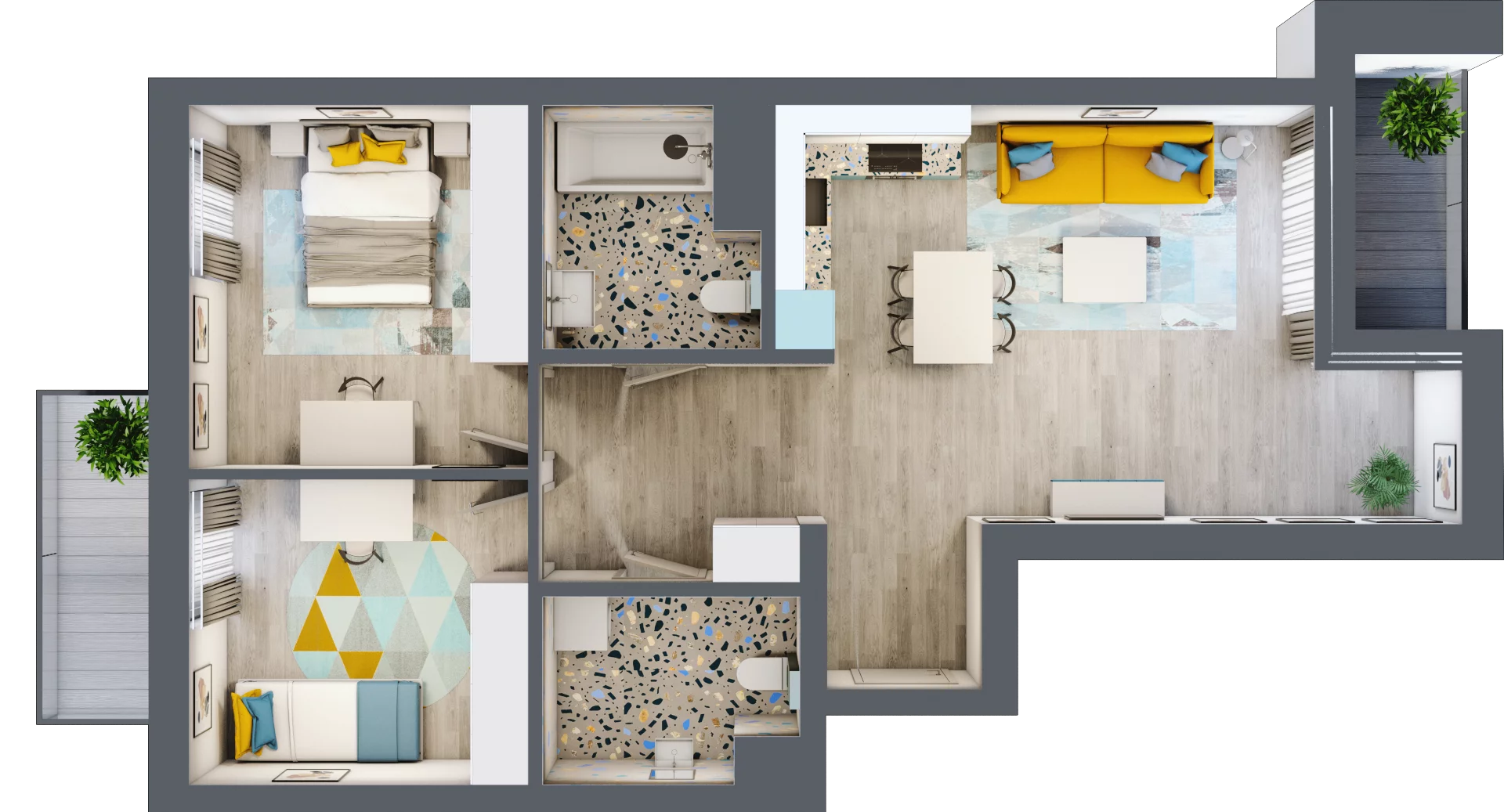 3 pokoje, mieszkanie 66,73 m², piętro 3, oferta nr B.A032, Miasto Polskich Mistrzów Olimpijskich - Paryż, Mysiadło, ul. Olimpijska
