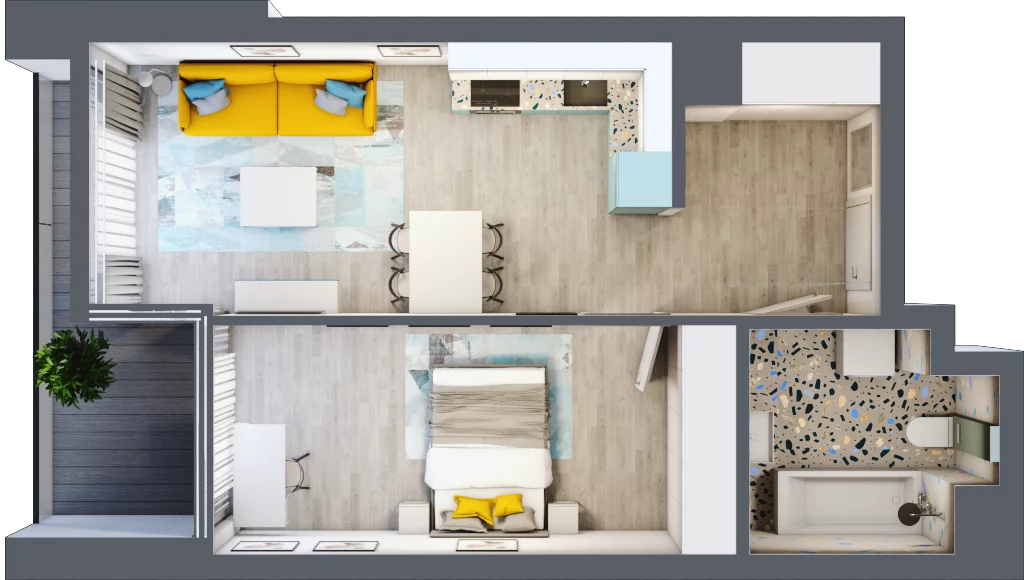 2 pokoje, mieszkanie 44,74 m², piętro 5, oferta nr B.B080, Miasto Polskich Mistrzów Olimpijskich - Paryż, Mysiadło, ul. Olimpijska