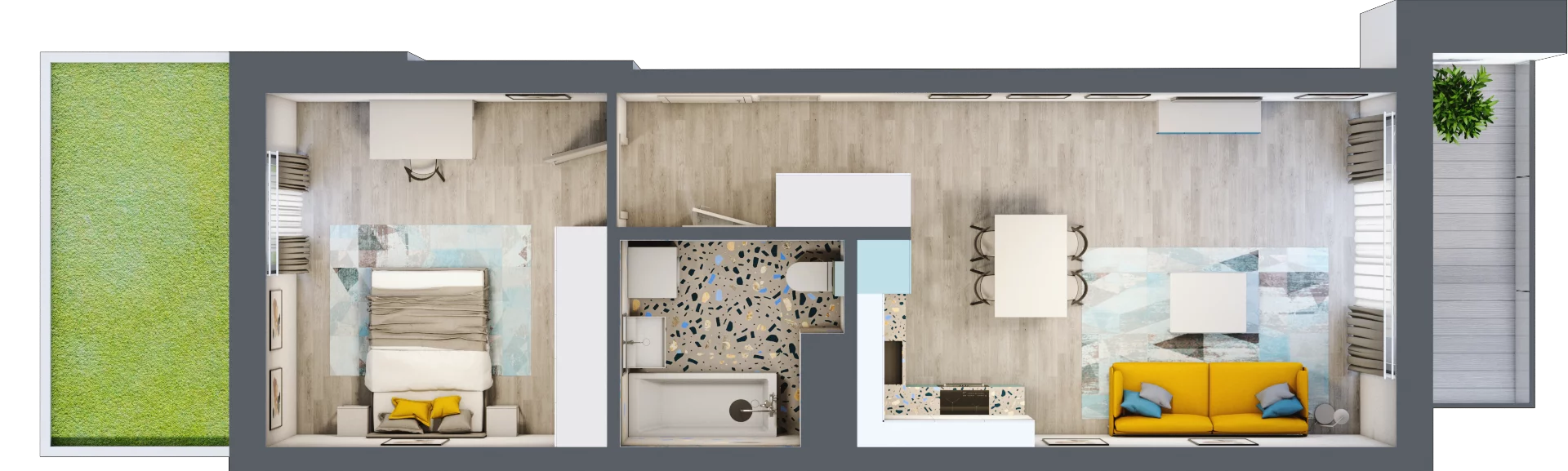 2 pokoje, mieszkanie 48,31 m², piętro 1, oferta nr B.D108, Miasto Polskich Mistrzów Olimpijskich - Paryż, Mysiadło, ul. Olimpijska