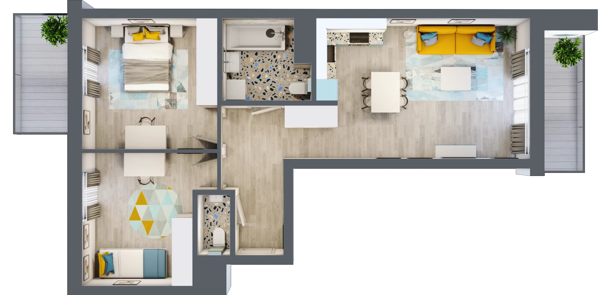 3 pokoje, mieszkanie 65,35 m², piętro 3, oferta nr B.D113, Miasto Polskich Mistrzów Olimpijskich - Paryż, Mysiadło, ul. Olimpijska