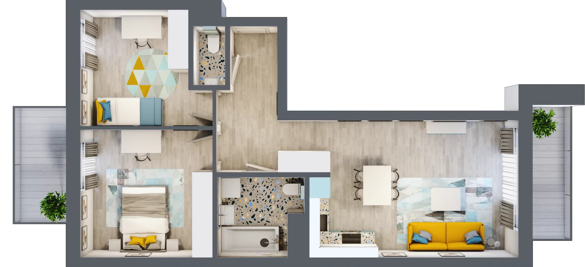 3 pokoje, mieszkanie 64,12 m², piętro 3, oferta nr B.D116, Miasto Polskich Mistrzów Olimpijskich - Paryż, Mysiadło, ul. Olimpijska