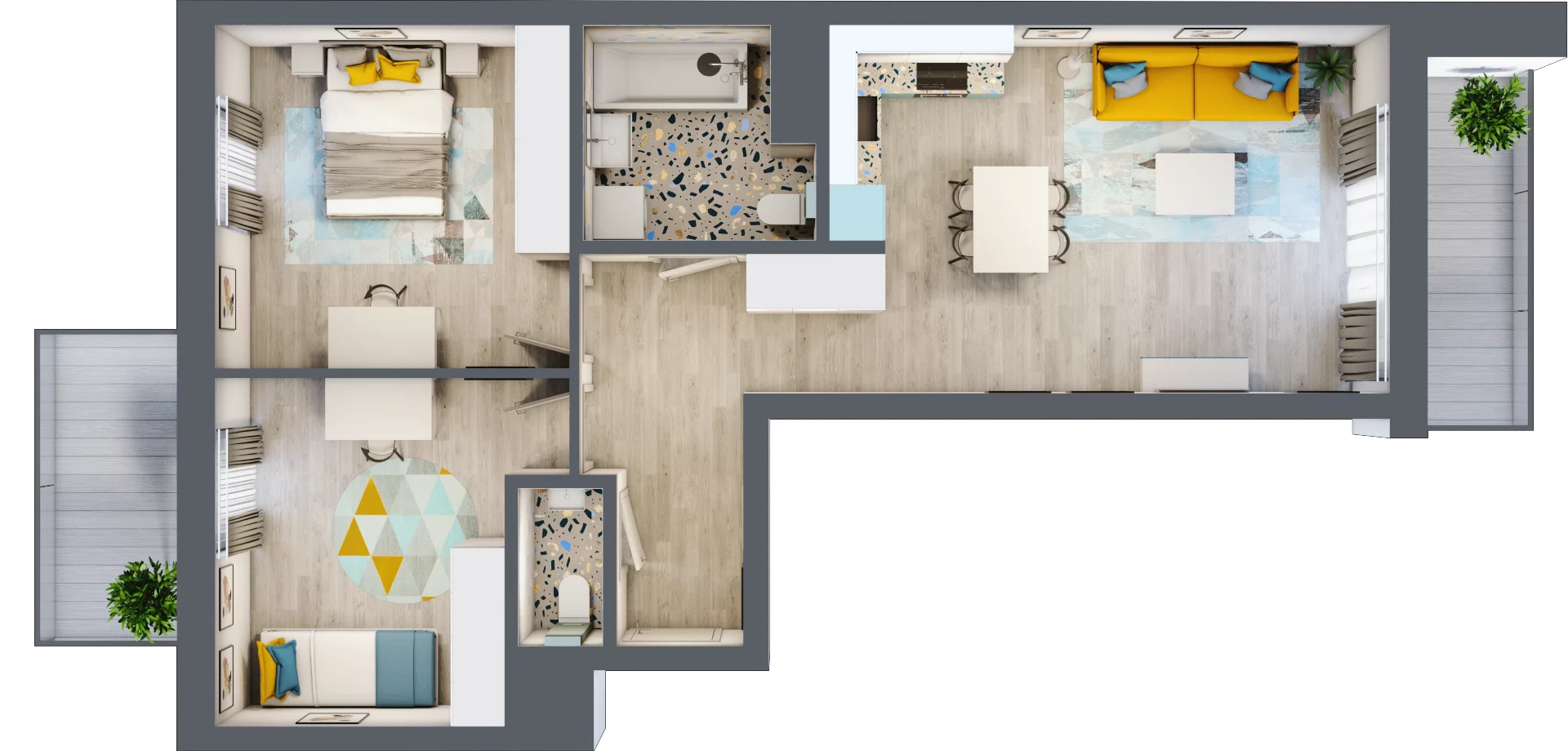 3 pokoje, mieszkanie 65,35 m², piętro 4, oferta nr B.D117, Miasto Polskich Mistrzów Olimpijskich - Paryż, Mysiadło, ul. Olimpijska
