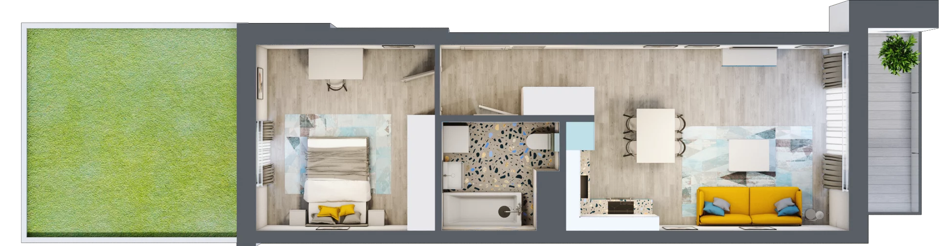 2 pokoje, mieszkanie 48,31 m², piętro 1, oferta nr B.E128, Miasto Polskich Mistrzów Olimpijskich - Paryż, Mysiadło, ul. Olimpijska