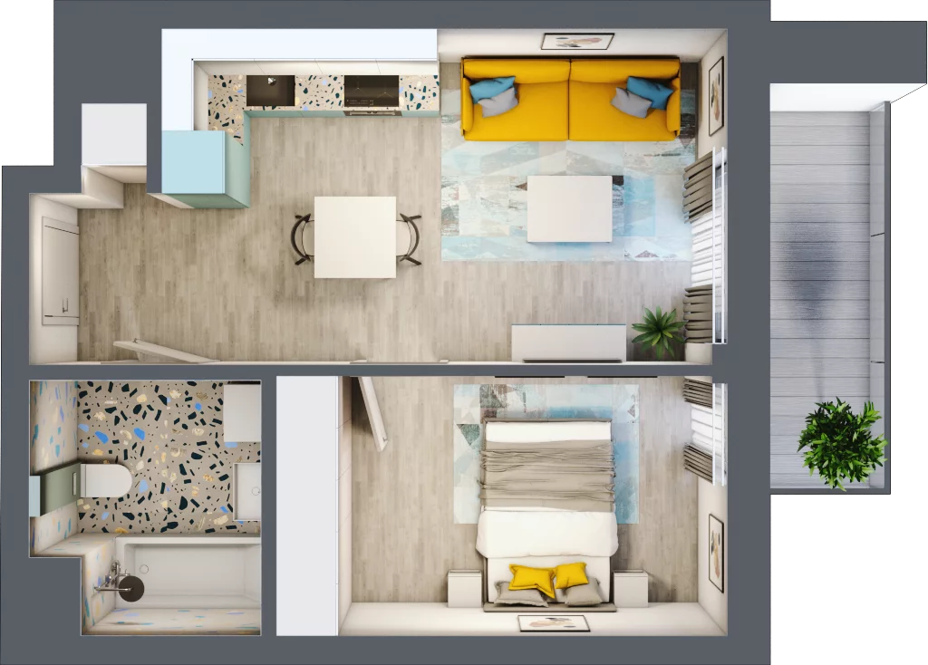 2 pokoje, mieszkanie 35,86 m², piętro 2, oferta nr B.E131, Miasto Polskich Mistrzów Olimpijskich - Paryż, Mysiadło, ul. Olimpijska