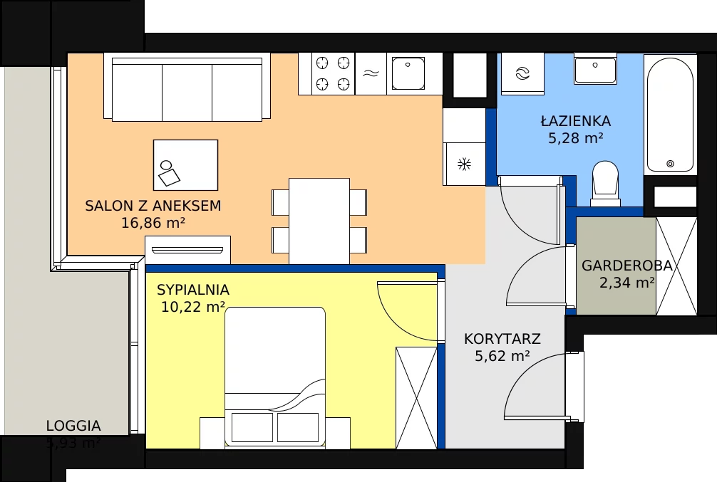 Zalety mieszkania 40.32 m², B.F178