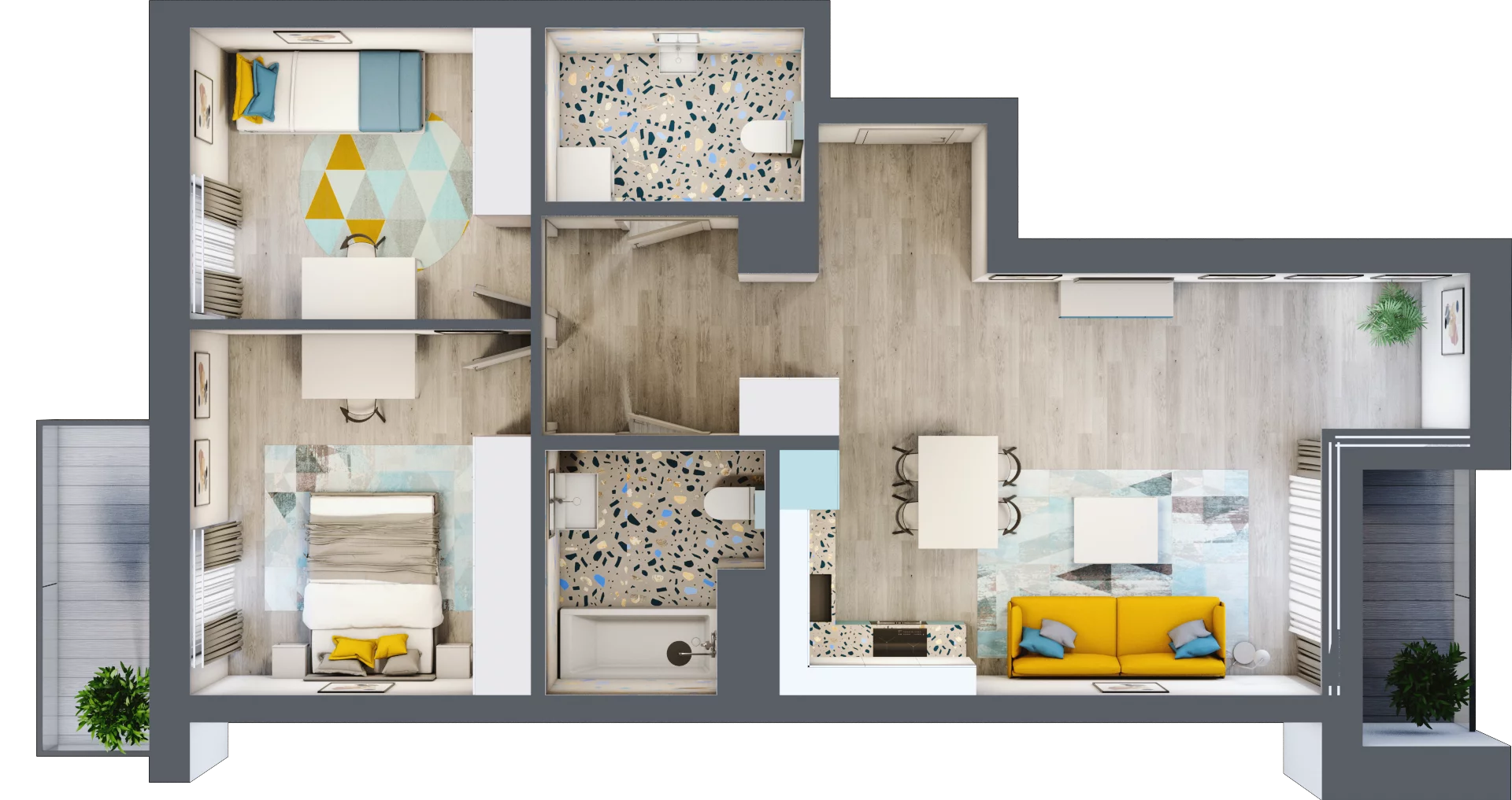 3 pokoje, mieszkanie 65,72 m², piętro 2, oferta nr B.G210, Miasto Polskich Mistrzów Olimpijskich - Paryż, Mysiadło, ul. Olimpijska