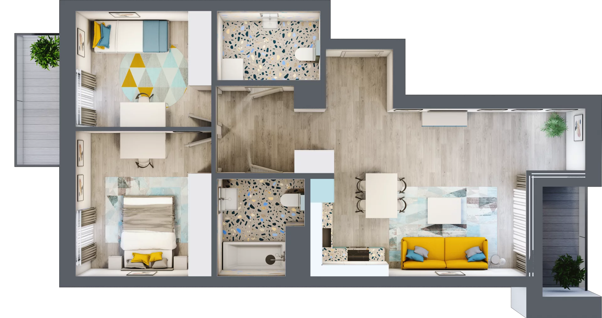 3 pokoje, mieszkanie 65,72 m², piętro 3, oferta nr B.G221, Miasto Polskich Mistrzów Olimpijskich - Paryż, Mysiadło, ul. Olimpijska