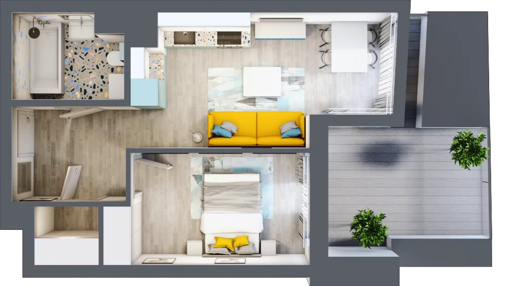 2 pokoje, mieszkanie 37,72 m², piętro 3, oferta nr B.G225, Miasto Polskich Mistrzów Olimpijskich - Paryż, Mysiadło, ul. Olimpijska
