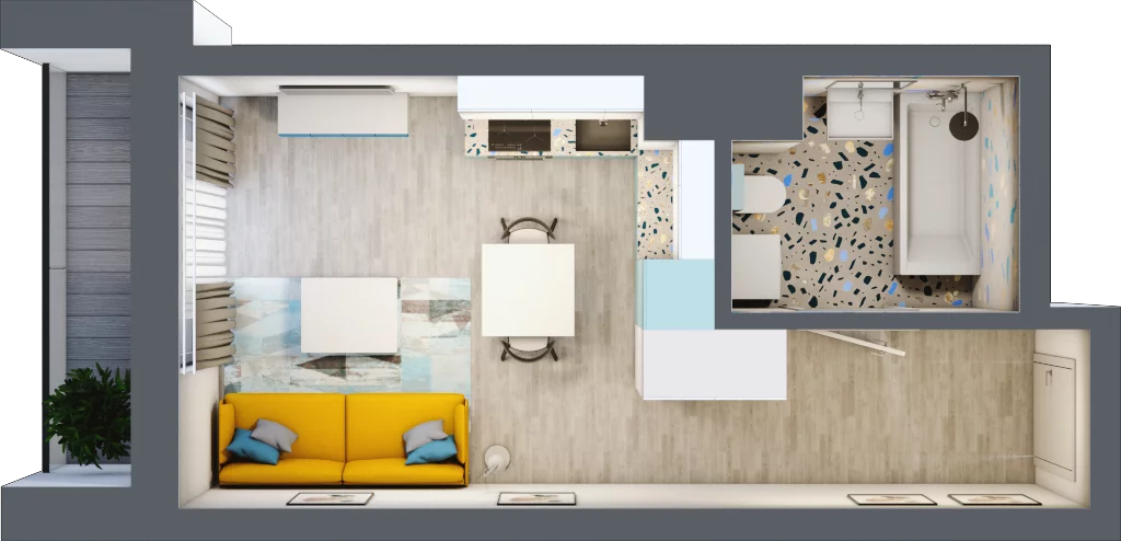 1 pokój, mieszkanie 25,87 m², piętro 4, oferta nr B.G242, Miasto Polskich Mistrzów Olimpijskich - Paryż, Mysiadło, ul. Olimpijska