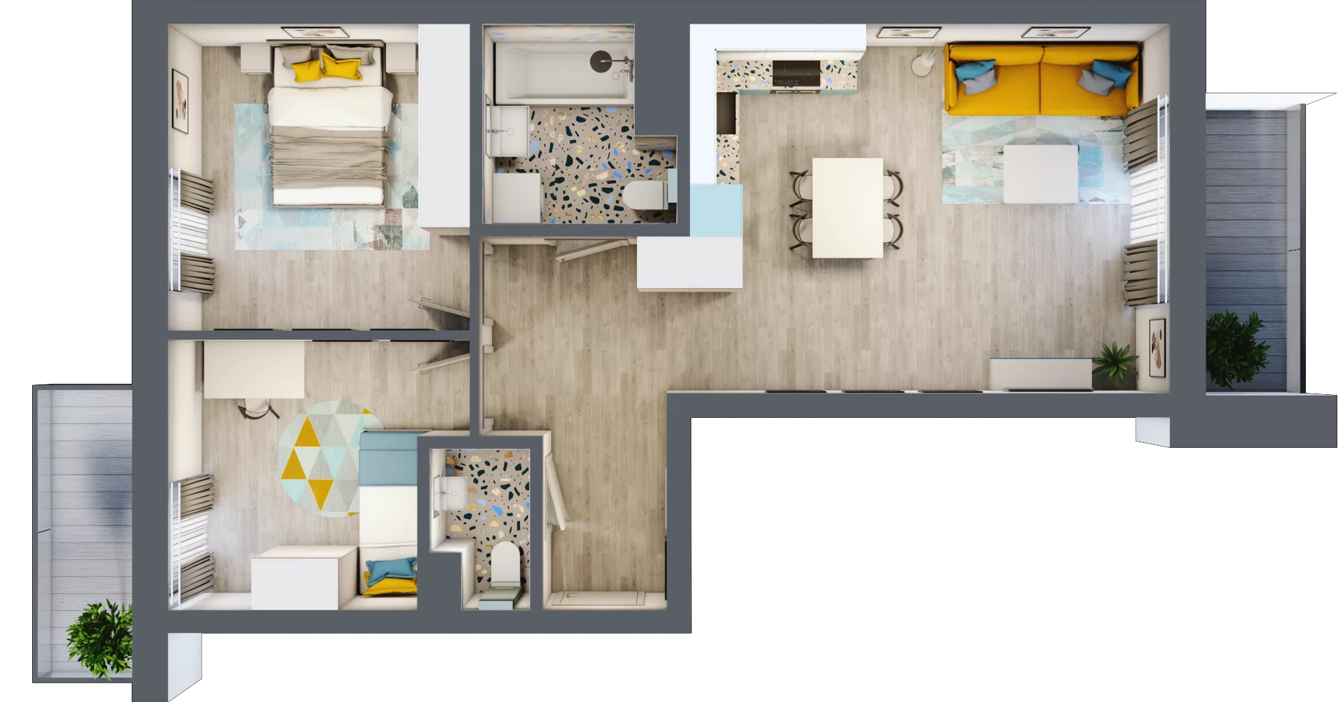 3 pokoje, mieszkanie 59,11 m², piętro 4, oferta nr B.H265, Miasto Polskich Mistrzów Olimpijskich - Paryż, Mysiadło, ul. Olimpijska