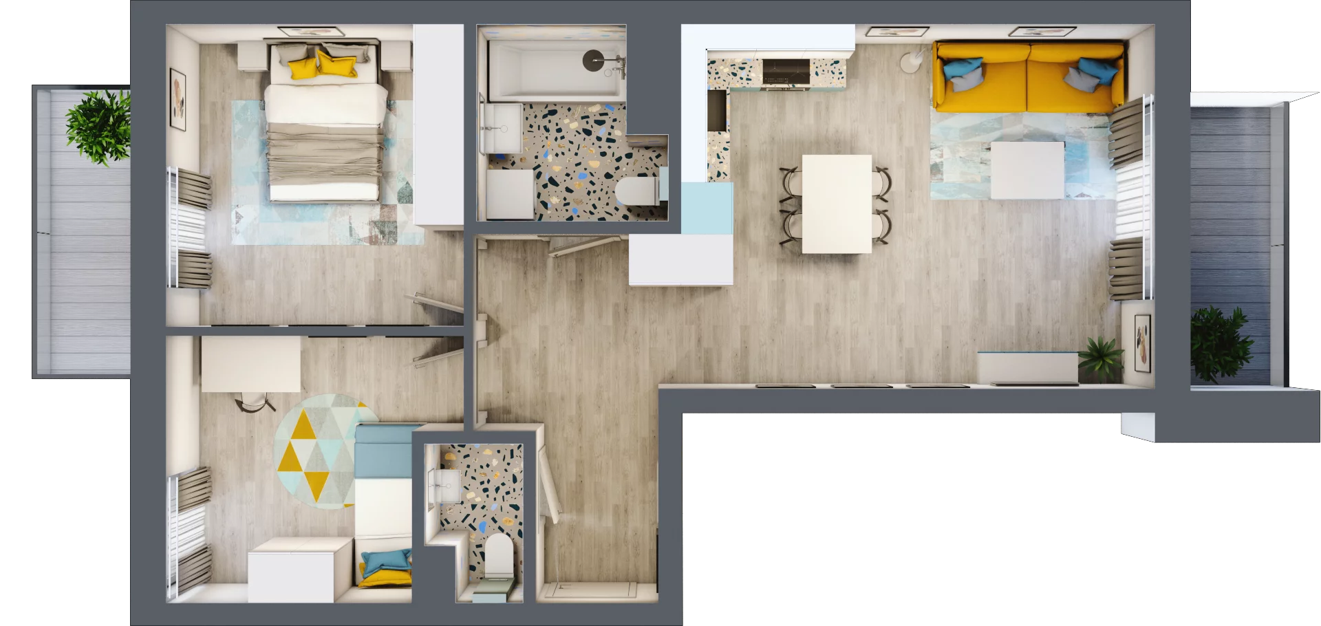 3 pokoje, mieszkanie 59,11 m², piętro 5, oferta nr B.H268, Miasto Polskich Mistrzów Olimpijskich - Paryż, Mysiadło, ul. Olimpijska