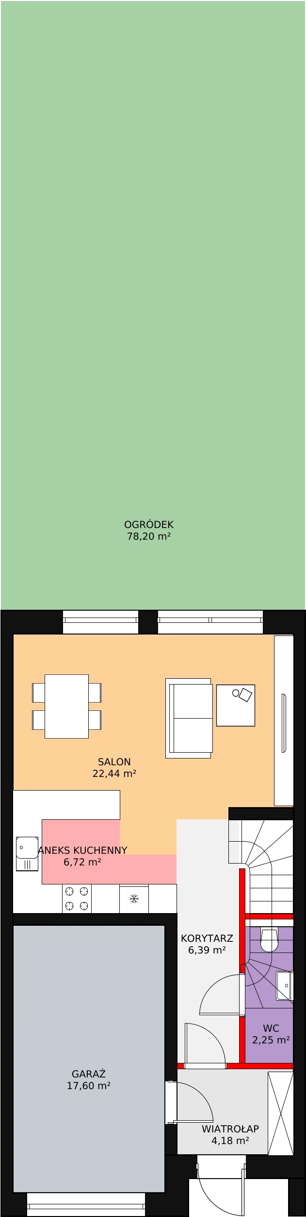 Dom 119,28 m², oferta nr 8B, Brzoskwiniowe Południe, Mokronos Dolny, ul. Brzoskwiniowa