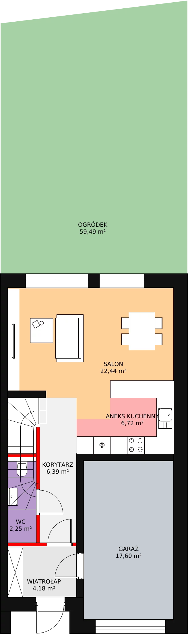 Dom 119,28 m², oferta nr 9B, Brzoskwiniowe Południe, Mokronos Dolny, ul. Brzoskwiniowa