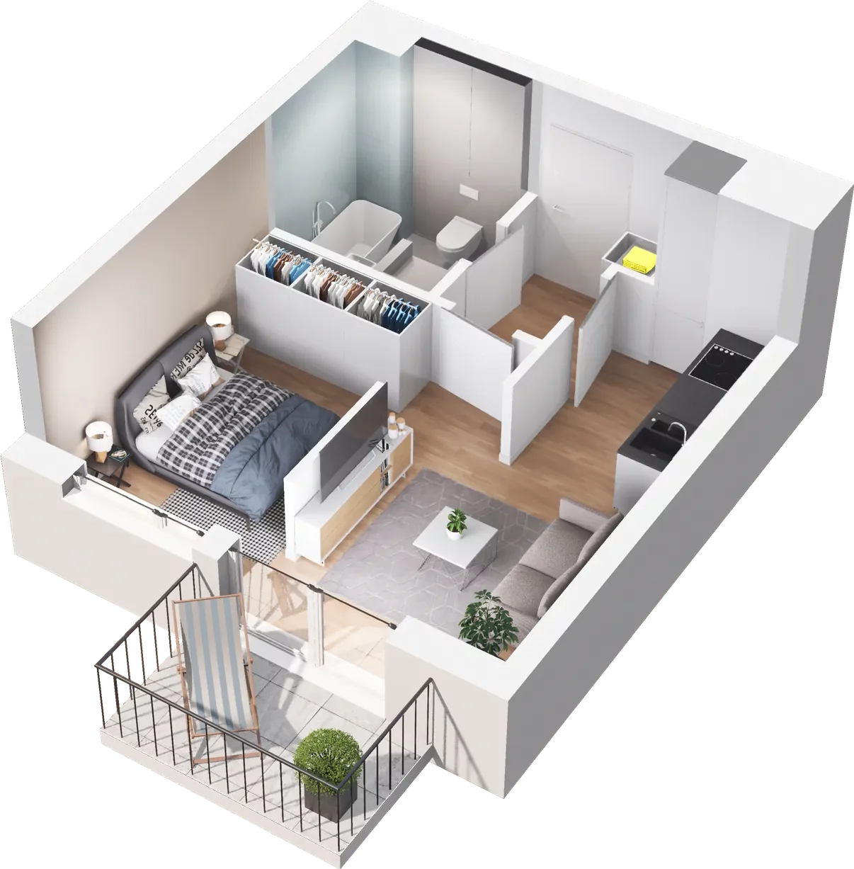 1 pokój, mieszkanie 30,20 m², piętro 1, oferta nr 3/101, Osiedle Prystora, Warszawa, Ursus, Skorosze, ul. Prystora