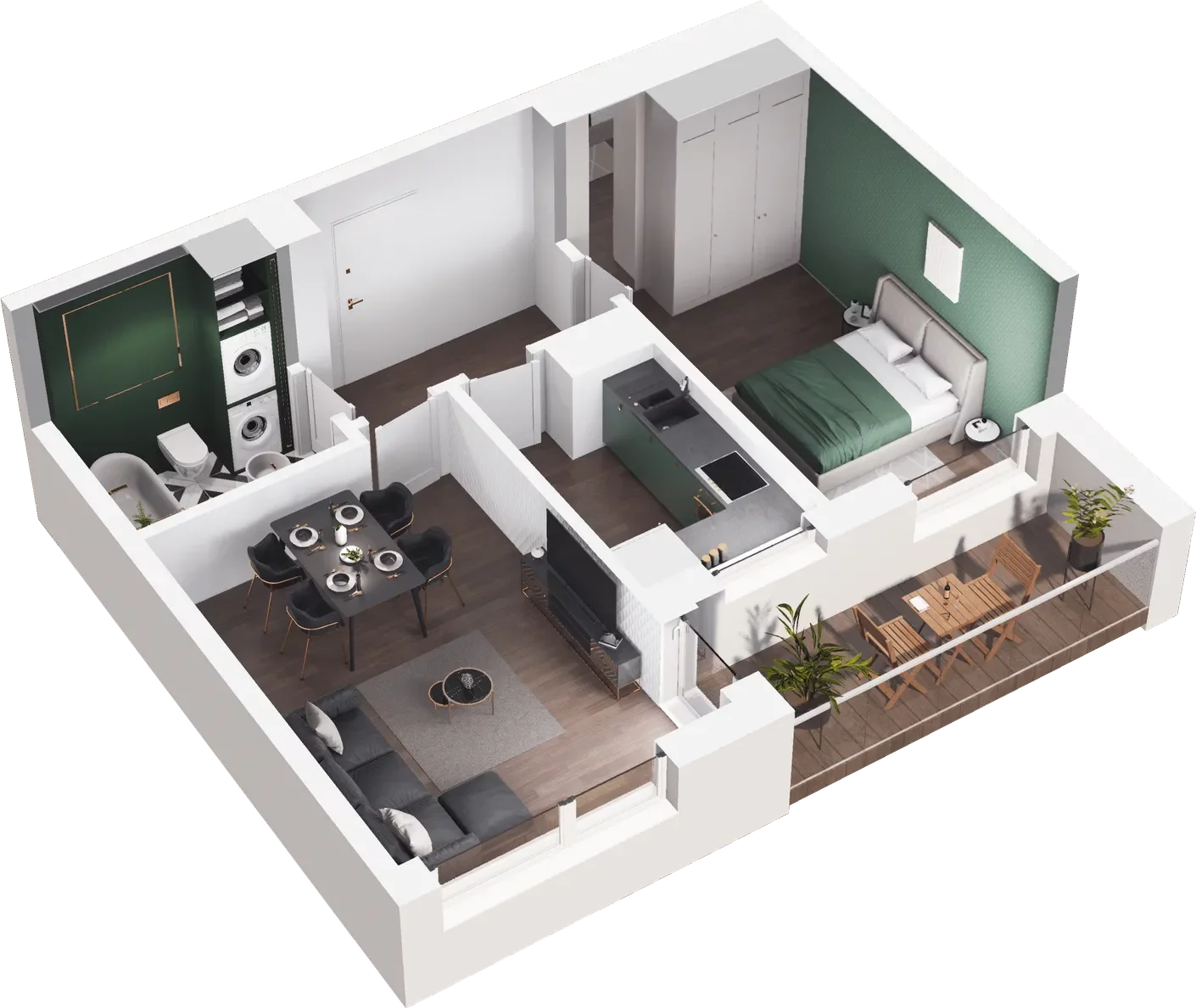 2 pokoje, mieszkanie 43,78 m², piętro 2, oferta nr A/18, Zaspa Wygodnie, Gdańsk, Zaspa, Zaspa-Młyniec, Al. Jana Pawła II