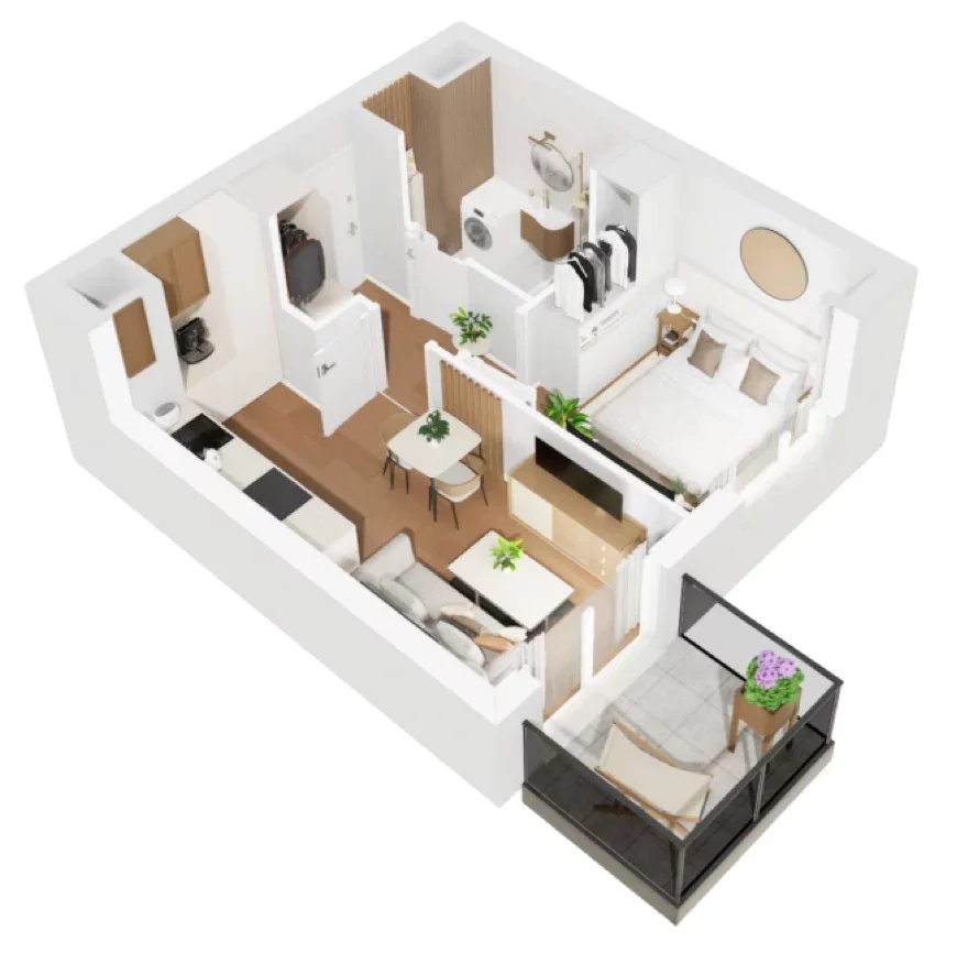 2 pokoje, mieszkanie 32,51 m², piętro 4, oferta nr B1/62, Osiedle Bokserska 2, Warszawa, Ursynów, Wyczółki, ul. Bokserska 73A