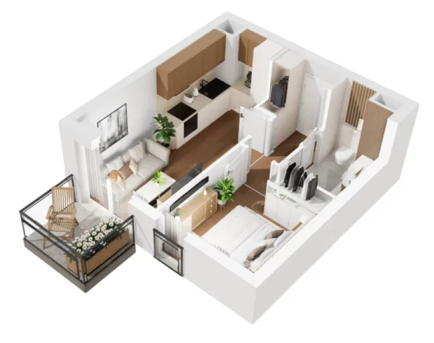 2 pokoje, mieszkanie 32,45 m², piętro 4, oferta nr B1/67, Osiedle Bokserska 2, Warszawa, Ursynów, Wyczółki, ul. Bokserska 73A