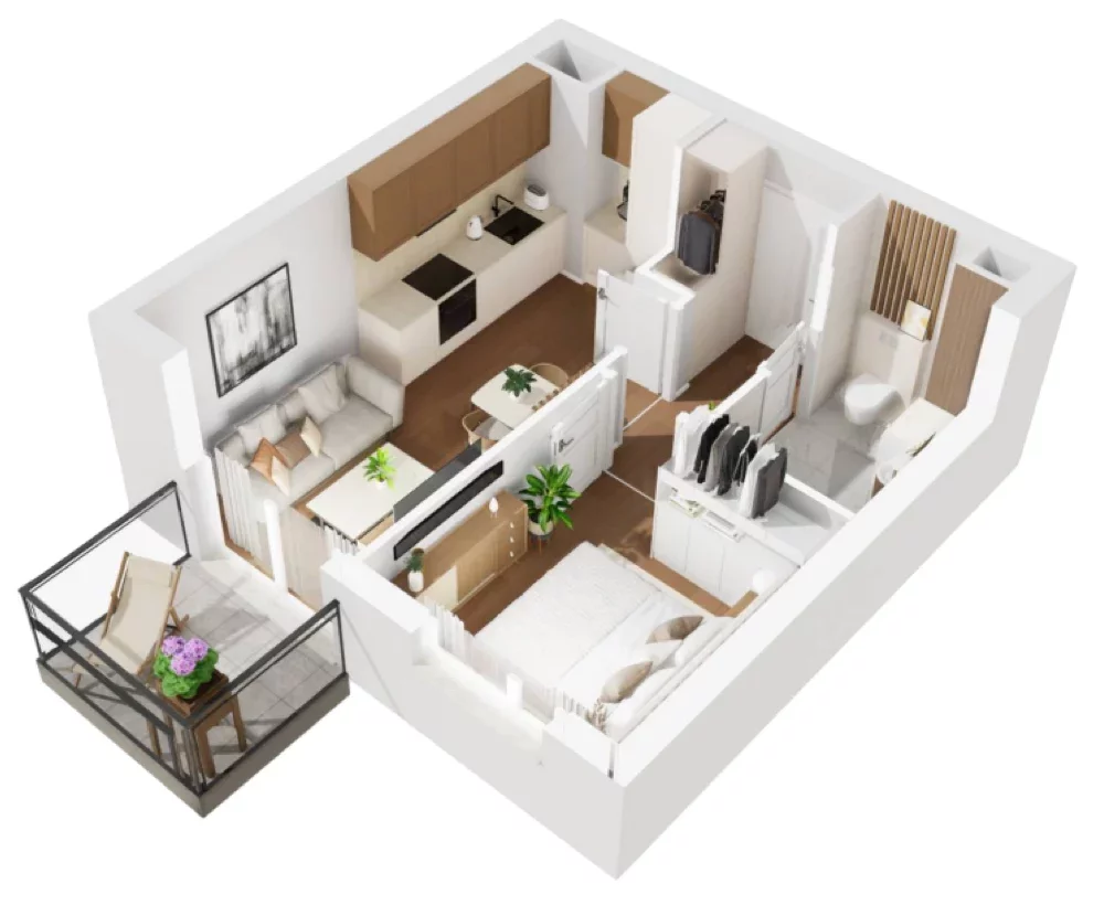 2 pokoje, mieszkanie 32,90 m², piętro 6, oferta nr B1/91, Osiedle Bokserska 2, Warszawa, Ursynów, Wyczółki, ul. Bokserska 73A